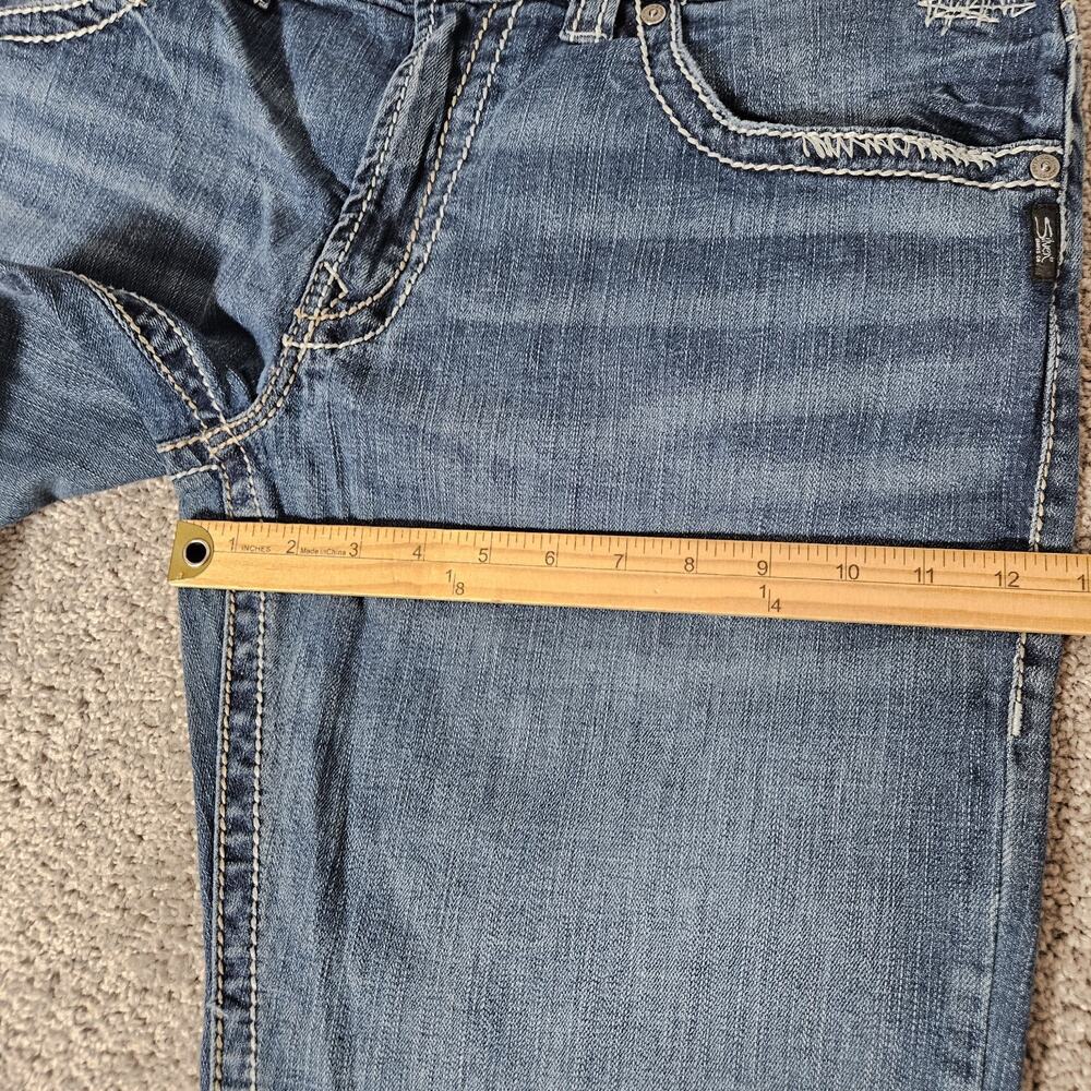 Silver Jeans Men's 36X32 Blue Zac Relaxed Straight Casual Denim Modern Western - Picture 10 of 11